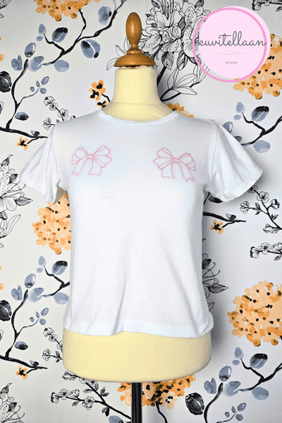Bubbles pink bows t-shirt (second hand)