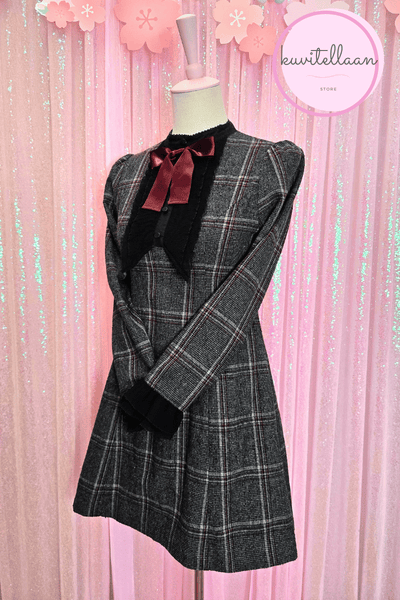 EATME  grey tartan dress (second hand)