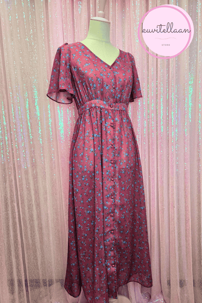 Ank Rouge sheer flower maxi dress (second hand)