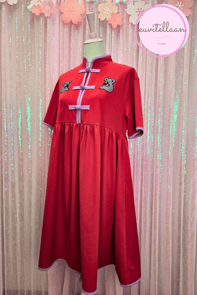 Candy Stripper red koala dress (second hand)