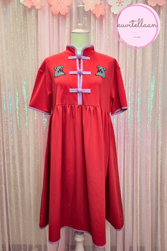 Candy Stripper red koala dress (second hand)