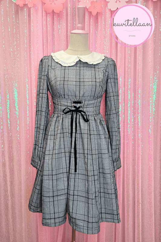 Ank Rouge grey dress with belt (second hand)