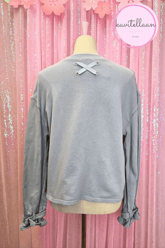 EATME  "hard on yourself" grey sweater (second hand)