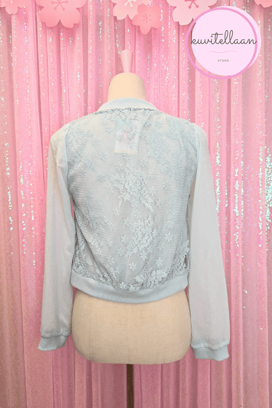 Axes Femme mint green lace jacket (second hand)