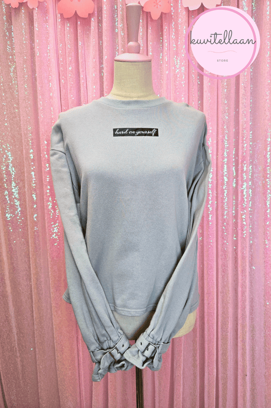 EATME  "hard on yourself" grey sweater (second hand)