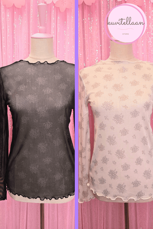 M petit by Misako sheer long sleeve shirts ~ two colours